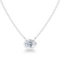Lottie - Oval Cut Platinum Necklace