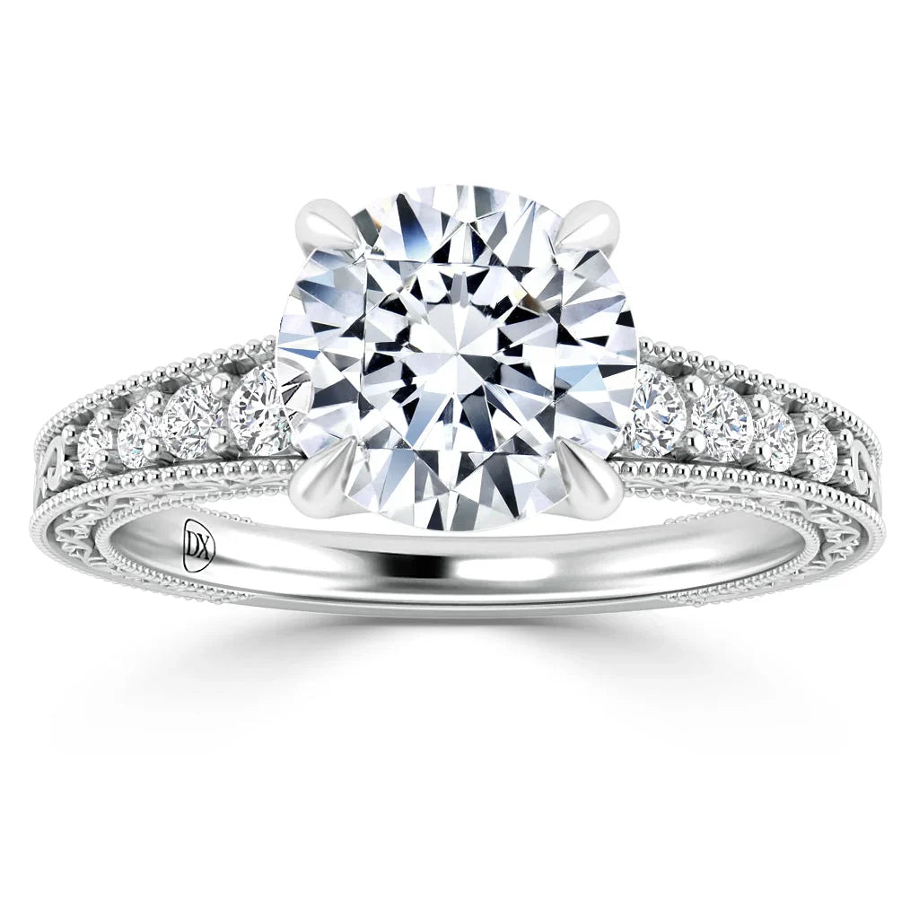 Louise - Round Cut 18ct White Gold Engagement Ring