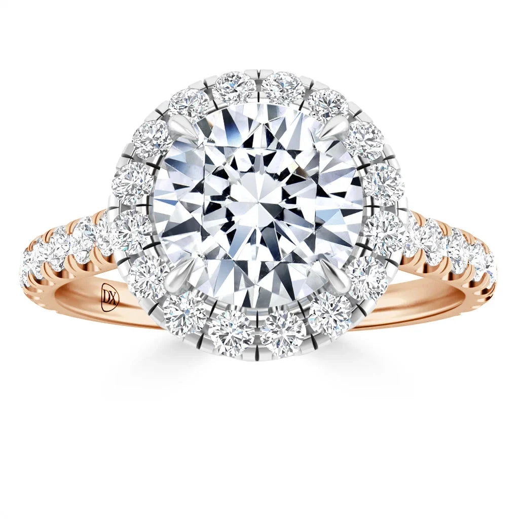Jasmine - Round Cut 18ct Rose Gold Engagement Ring