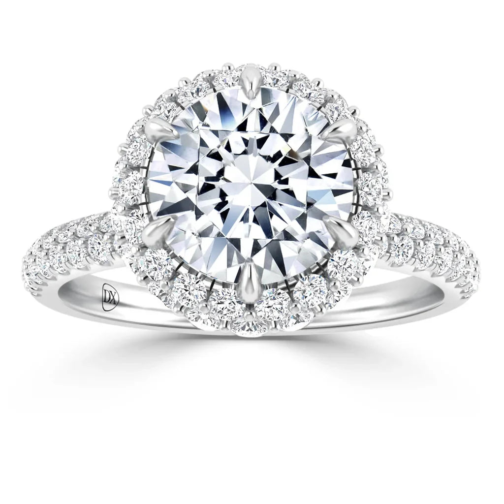 Claudia - Round Cut 18ct White Gold Engagement Ring