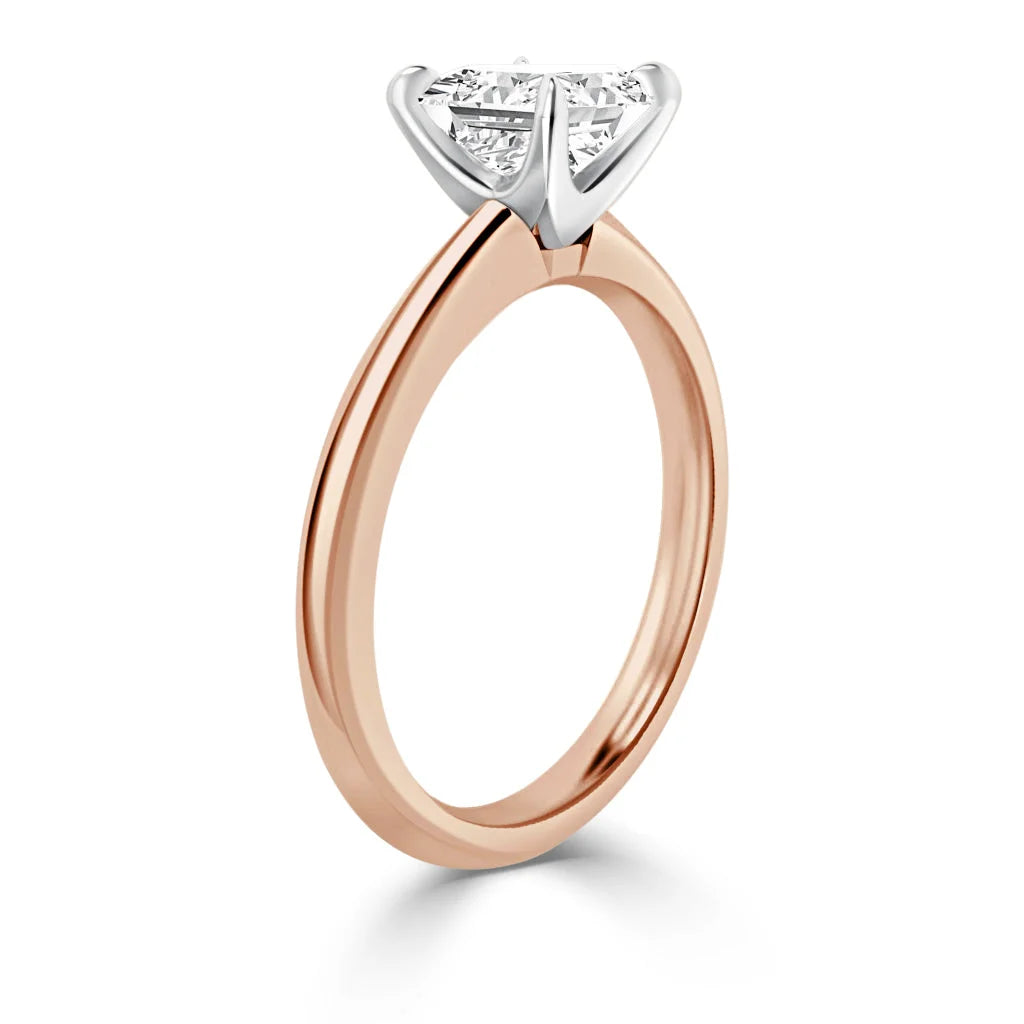 Lucy - Asscher Cut 18ct Rose Gold Engagement Ring