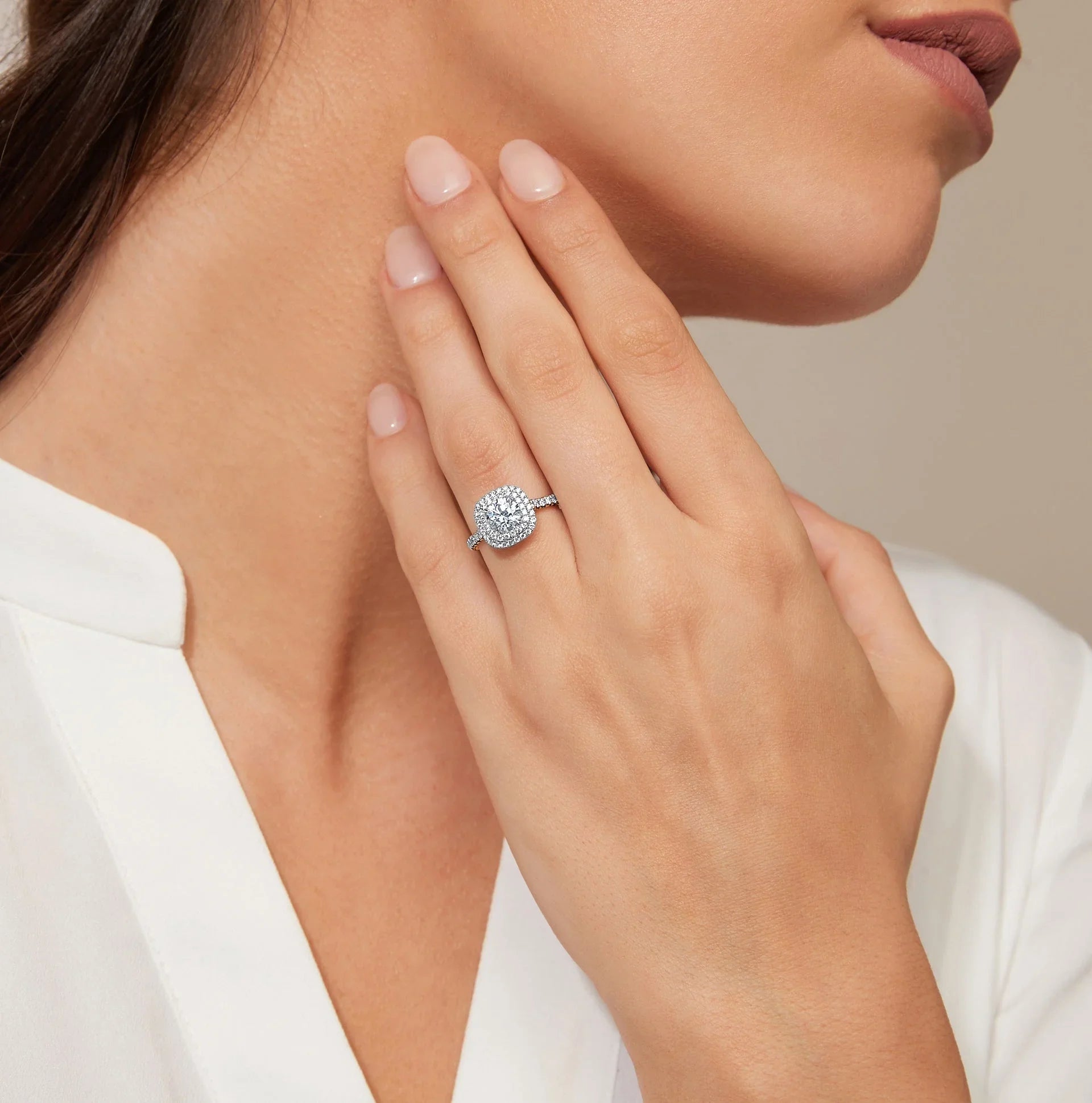 Stephanie - Round Cut 18ct Rose Gold Engagement Ring