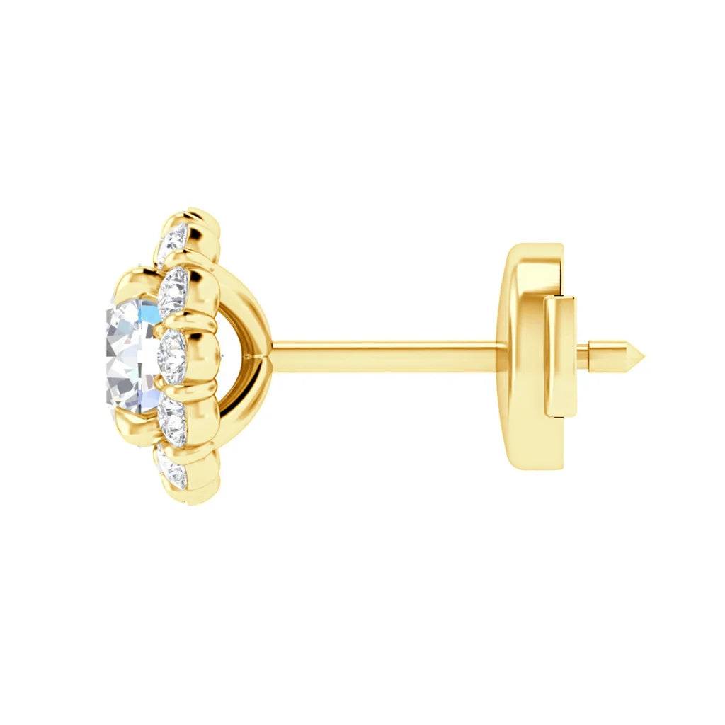 Cassandra - .36ct Round Cut Diamond Earrings 18ct Yellow Gold