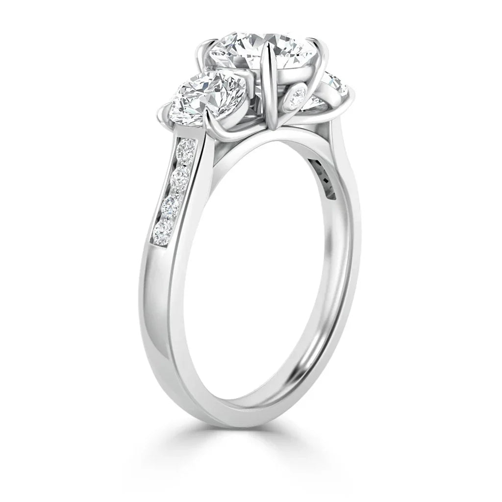 Simone - Round Cut 18ct White Gold Engagement Ring