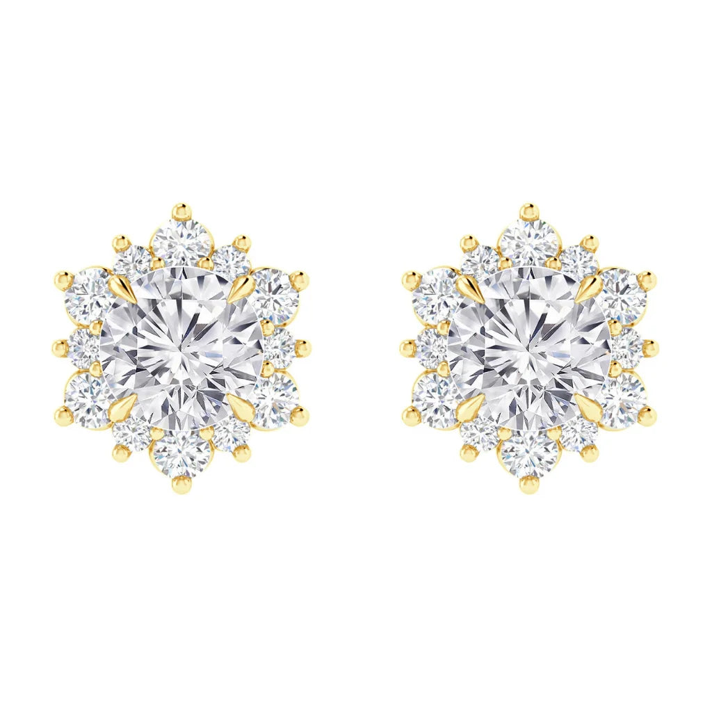 Naomi - .3ct Round Cut Diamond Earrings 18ct Yellow Gold