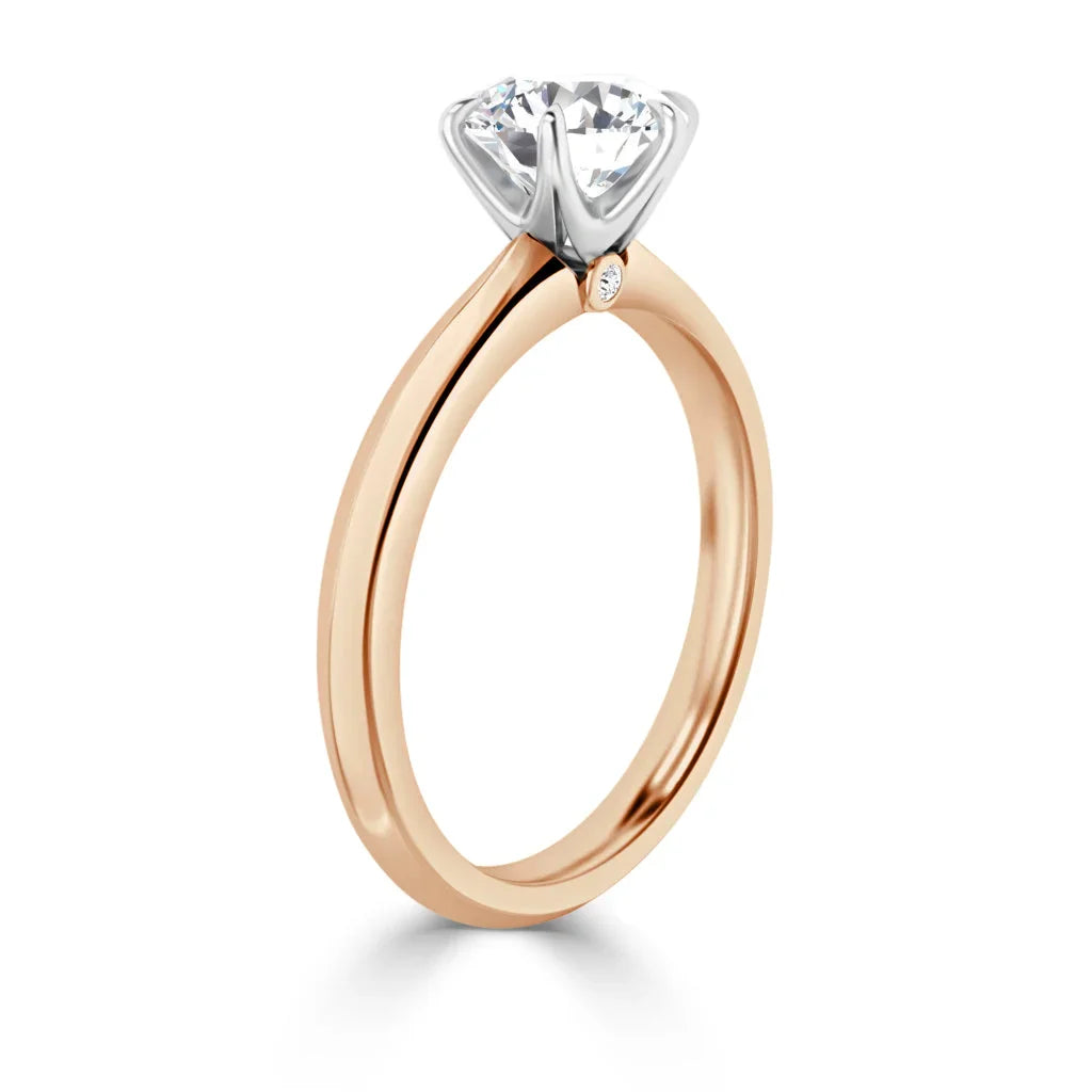 Jessica - Round Cut 18ct Rose Gold Engagement Ring
