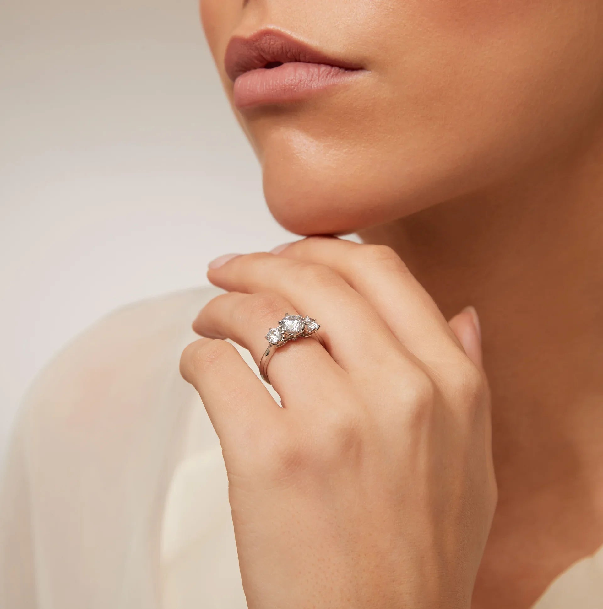 Rachael - Round Cut Platinum Engagement Ring