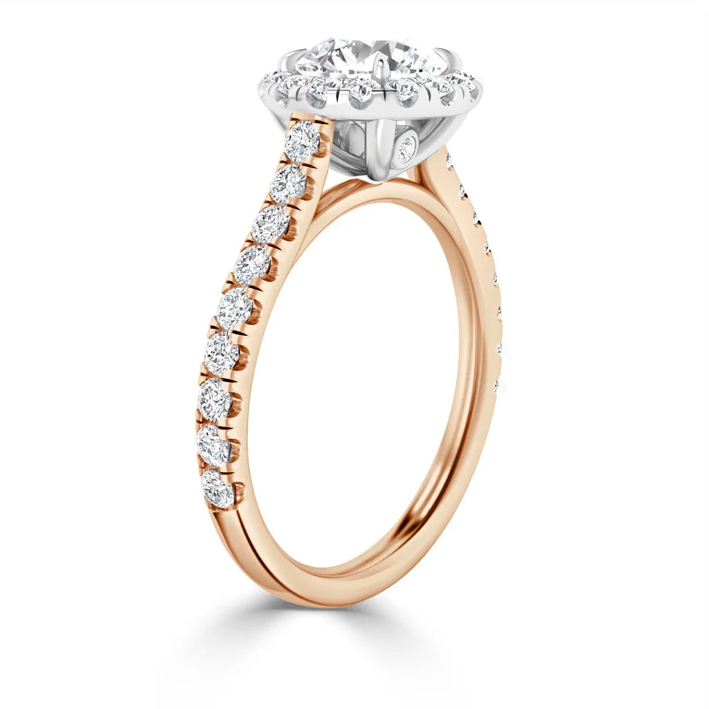 Jasmine - Round Cut 18ct Rose Gold Engagement Ring