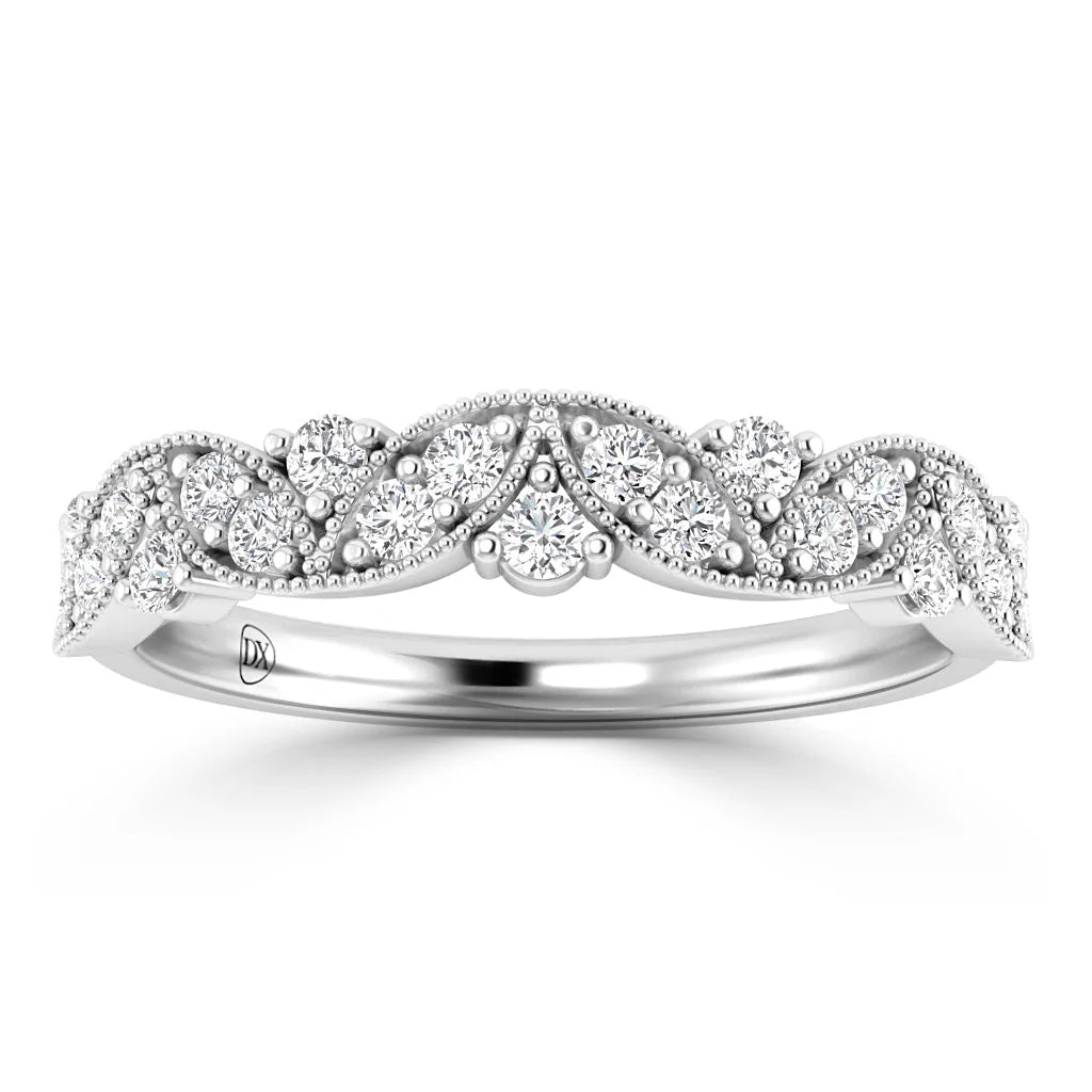 Jacqueline - 18ct White Gold Wedding Ring | DX Diamonds