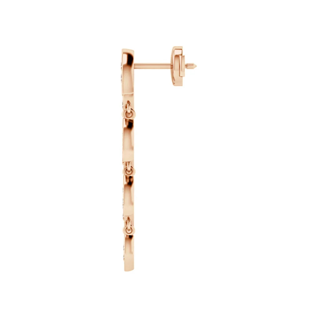 Hazel - .54ct Natural Diamond Earrings 18ct Rose Gold