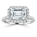 Sinead - Emerald Cut Platinum Engagement Ring