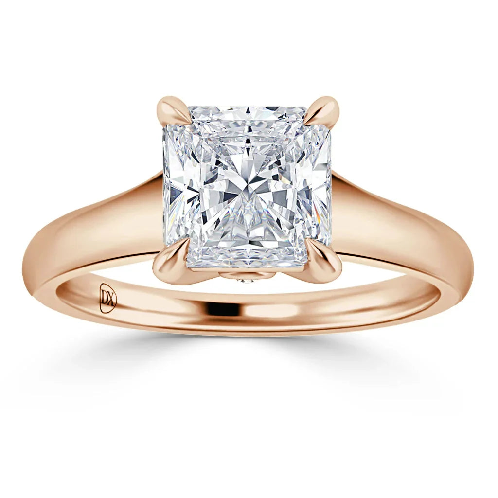 Sara - Radiant Cut 18ct Rose Gold Engagement Ring
