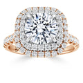 Stephanie - Round Cut 18ct Rose Gold Engagement Ring