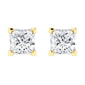 Kera - 18ct Princess Cut Diamond Earrings 18ct Yellow Gold