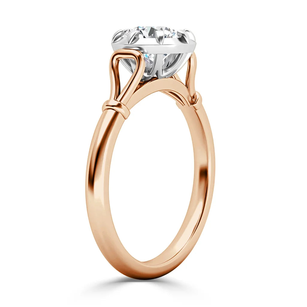 Queenie - Round Cut 18ct Rose Gold Engagement Ring