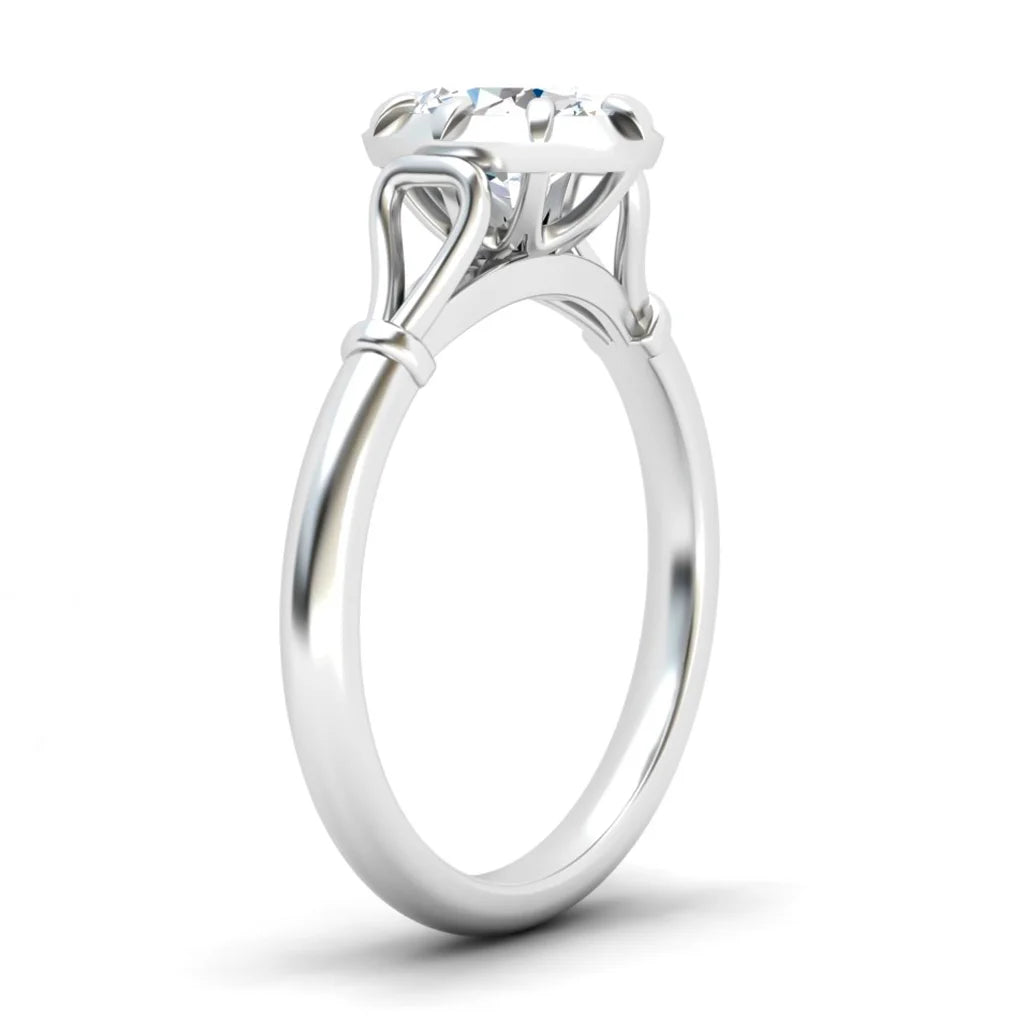 Queenie - Oval Cut 18ct White Gold Engagement Ring
