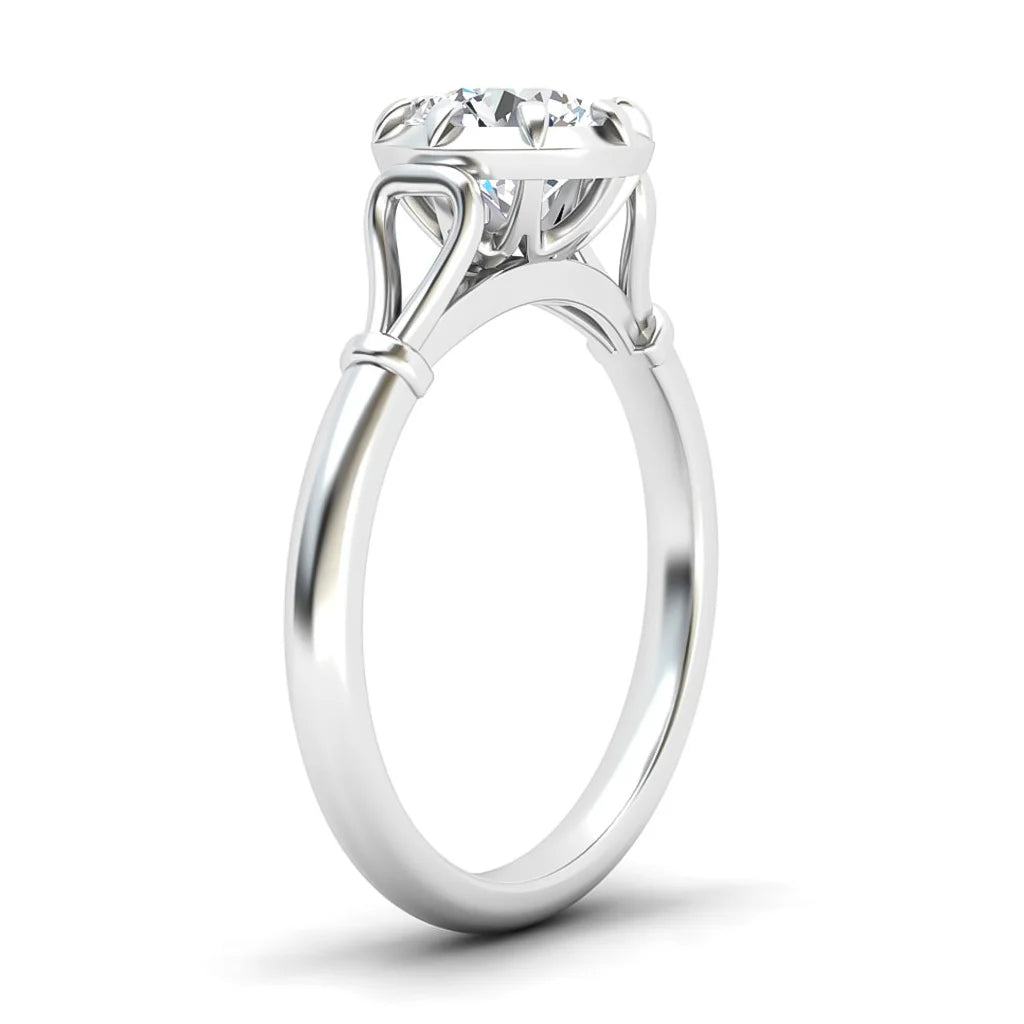 Queenie - Round Cut 18ct White Gold Engagement Ring