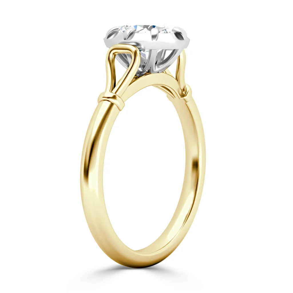 Queenie - Oval Cut 18ct Yellow Gold Engagement Ring