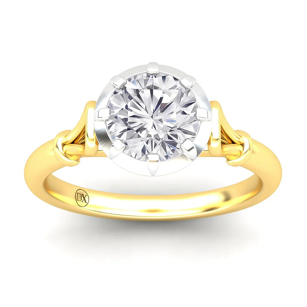 Queenie - Round Cut 18ct Yellow Gold Engagement Ring