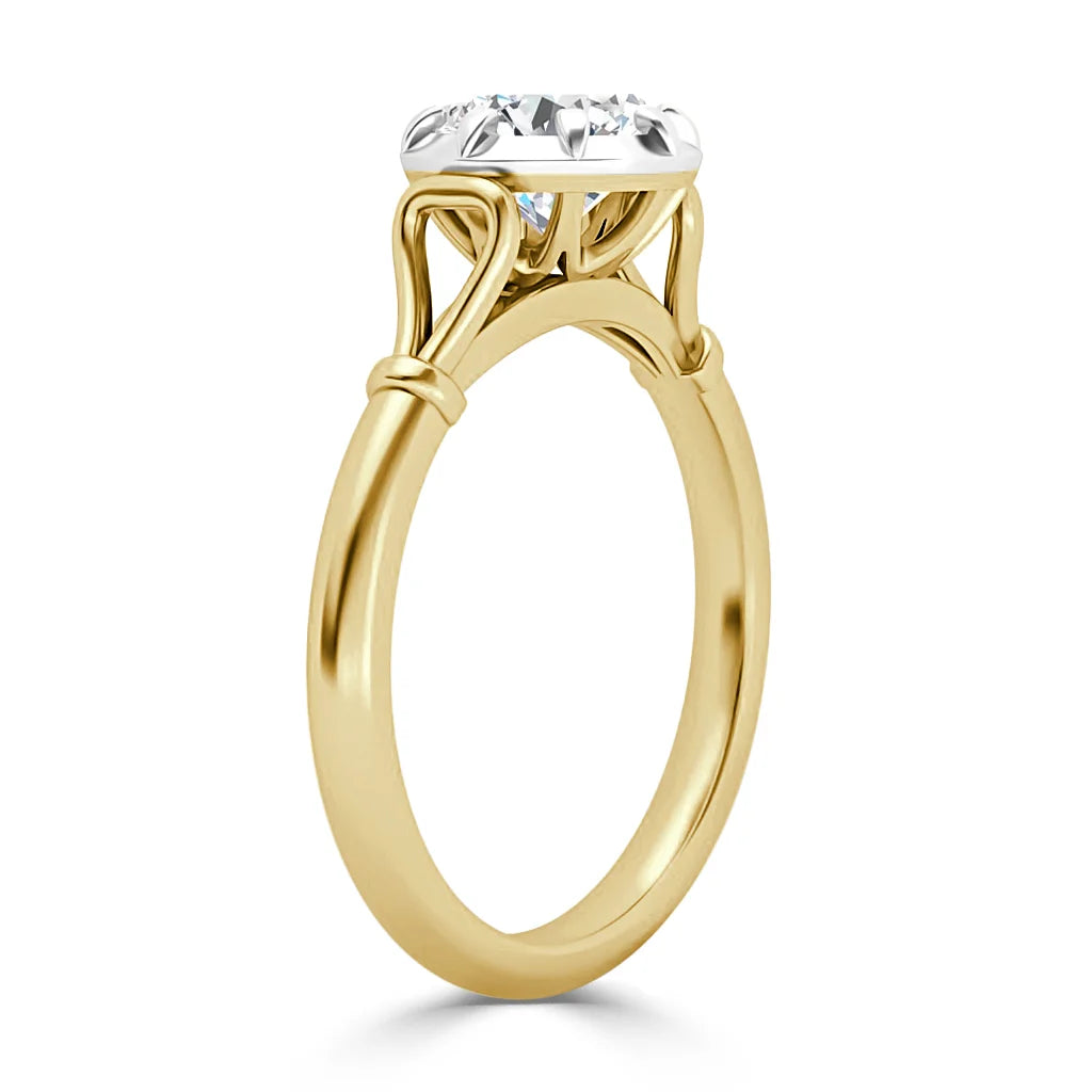 Queenie - Round Cut 18ct Yellow Gold Engagement Ring