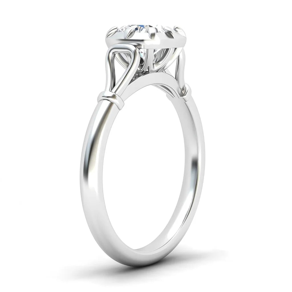 Queenie - Cushion Cut Platinum Engagement Ring