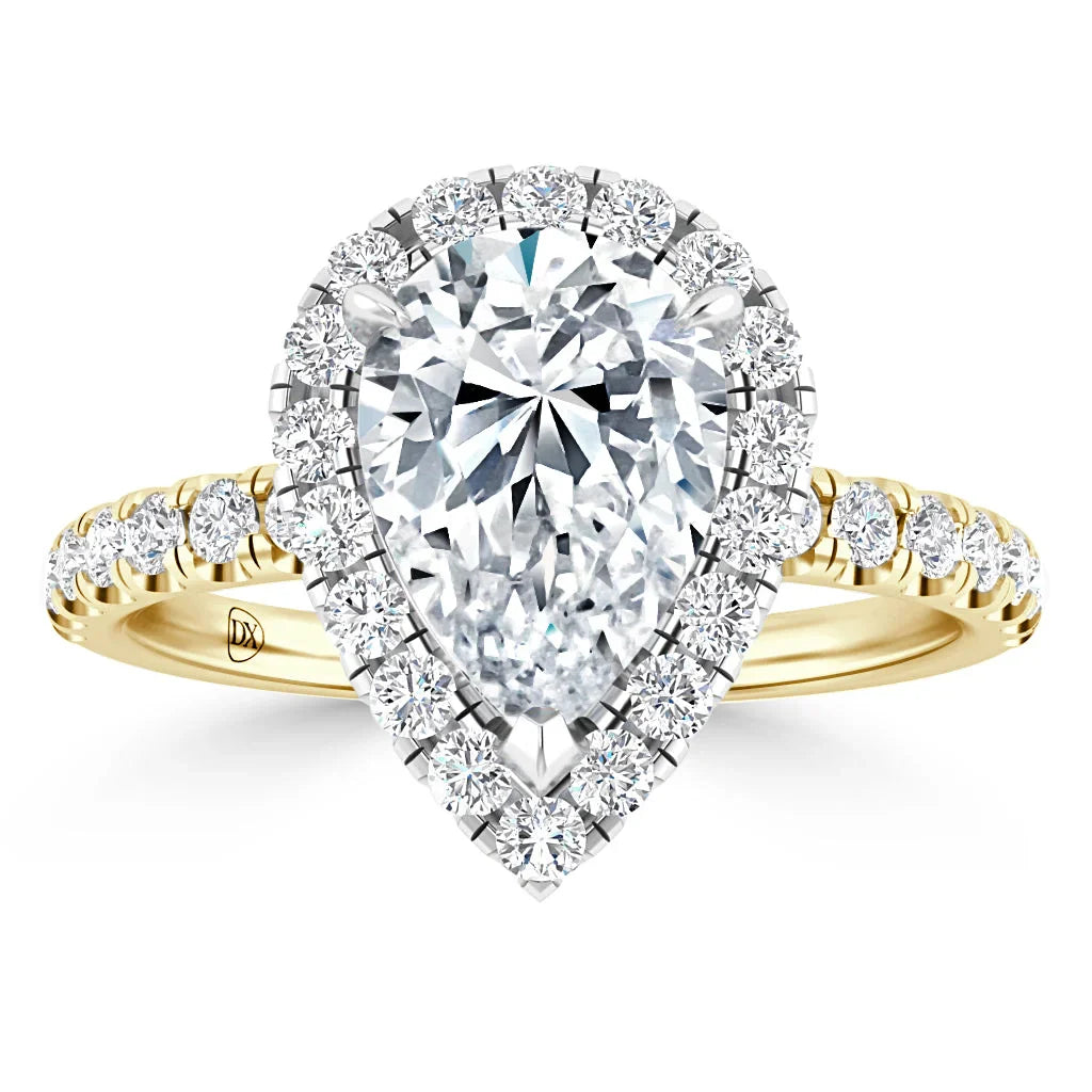 Olivia Molly - Pear Cut 18ct Yellow Gold Engagement Ring