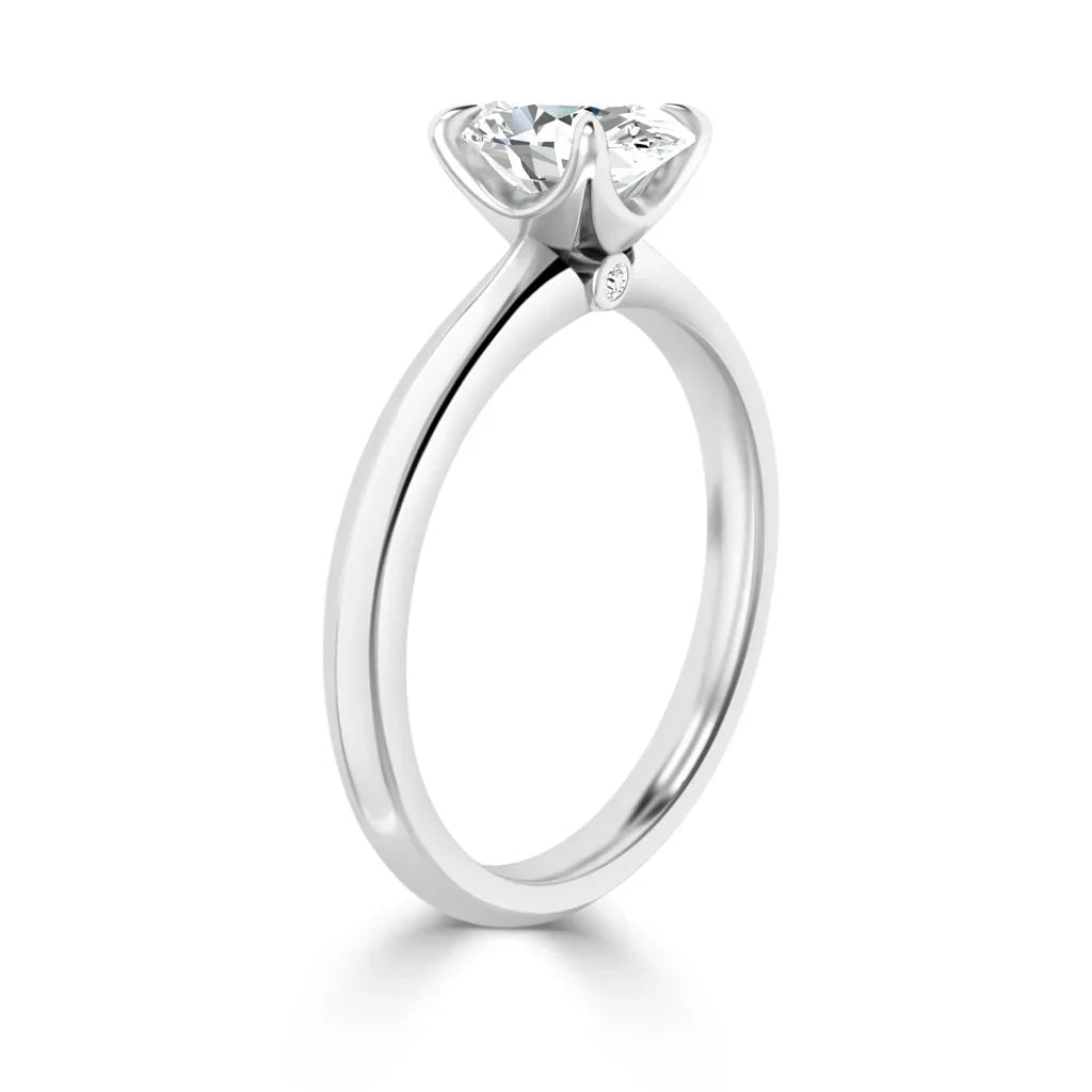 Jessica - Oval Cut 18ct White Gold Engagement Ring