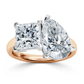 Rata - Pear & Princess Cut 18ct Rose Gold Engagement Ring