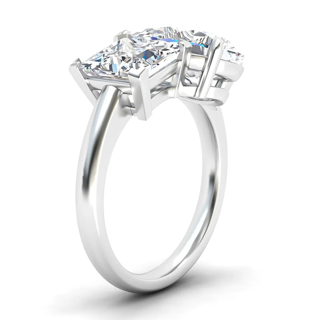 Rata - Pear & Princess Cut Platinum Engagement Ring