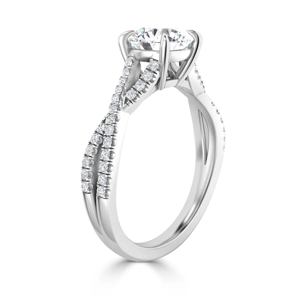 Madeleine - Round Cut Platinum Engagement Ring