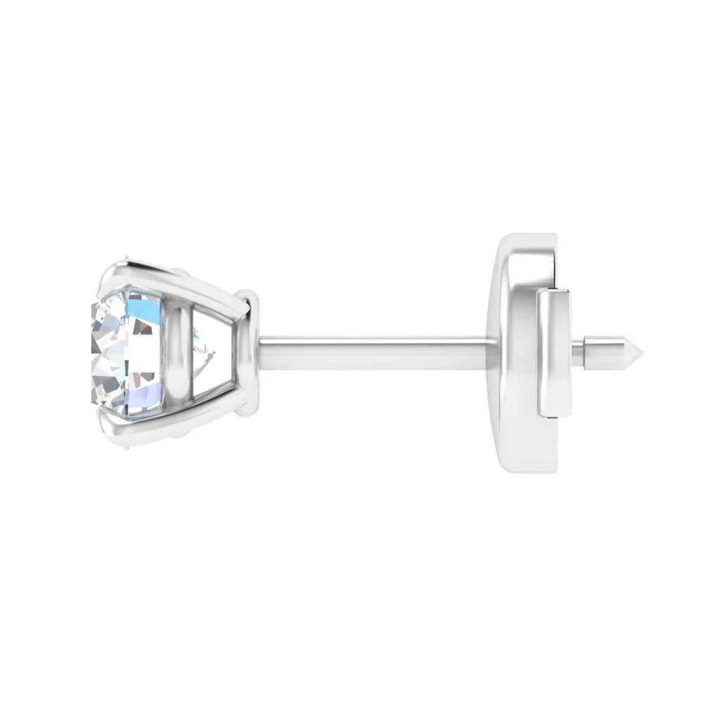 Lillian - 18ct Round Cut Diamond Earrings 18ct White Gold
