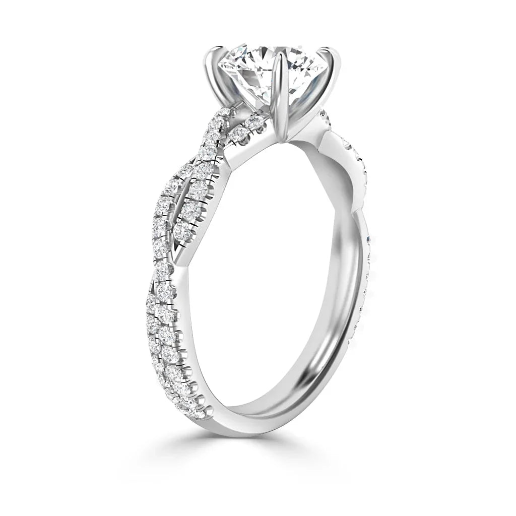 Ivy - Round Cut Platinum Engagement Ring