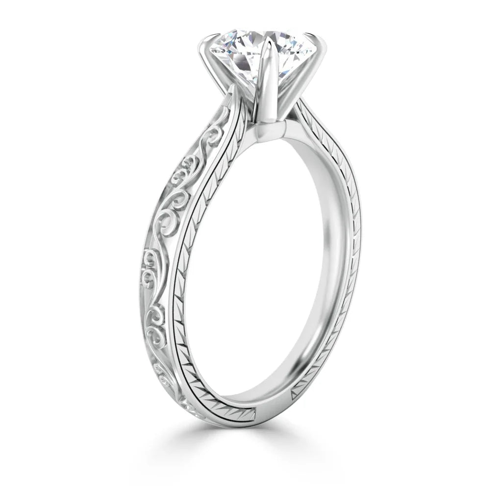 Catherine - Round Cut 18ct White Gold Engagement Ring