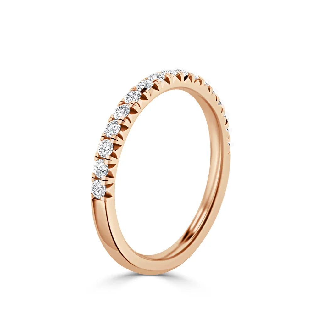 Stephanie - 18ct Rose Gold Natural Diamond Wedding Ring