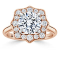 Lily - Round Cut 18ct Rose Gold Engagement Ring