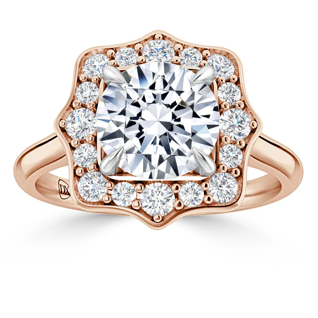Lily - Round Cut 18ct Rose Gold Engagement Ring