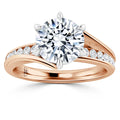 Elise - Round Cut 18ct Rose Gold Engagement Ring