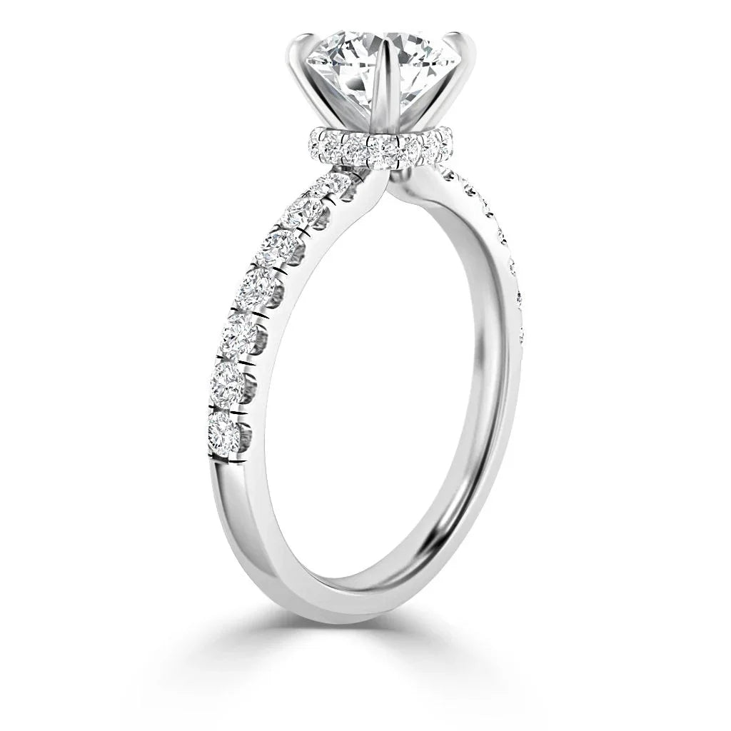 Chanelle - Round Cut Platinum Engagement Ring