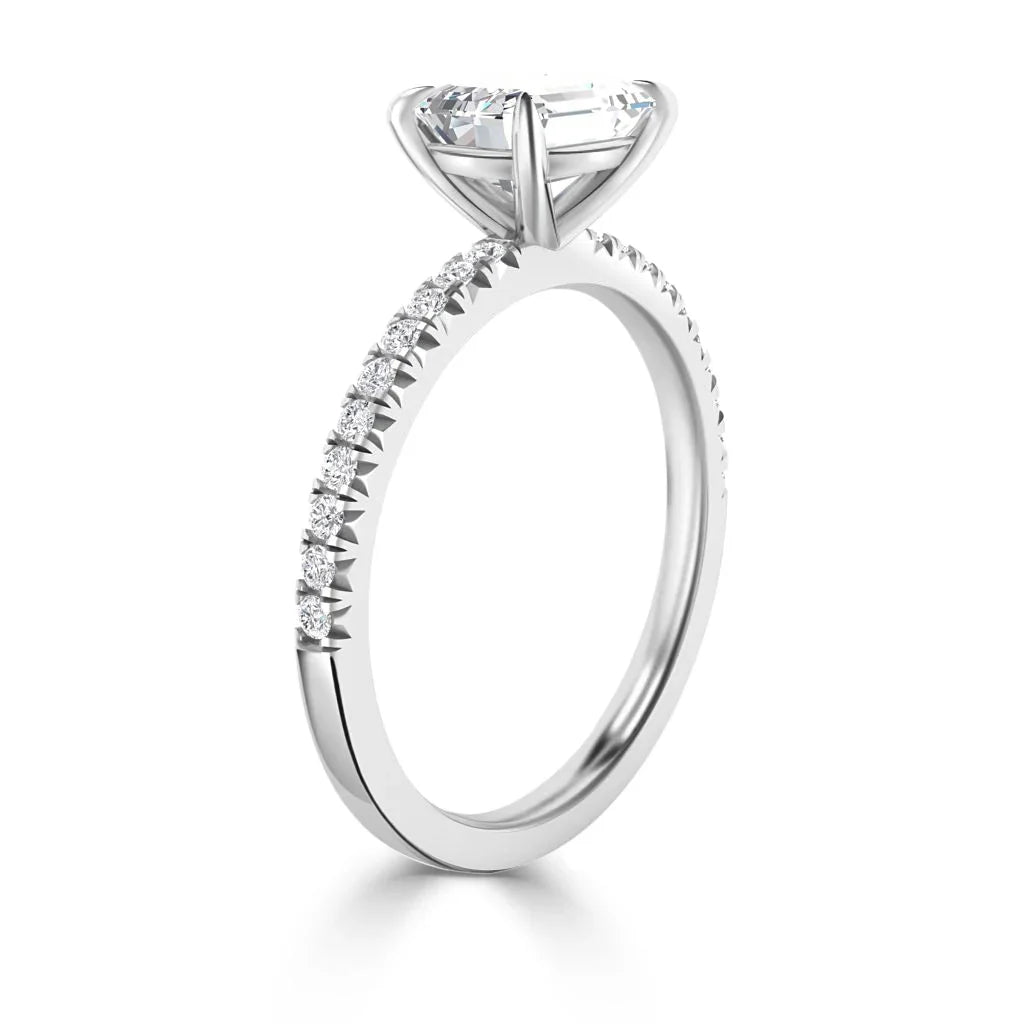Penelope - Emerald Cut 18ct White Gold Engagement Ring