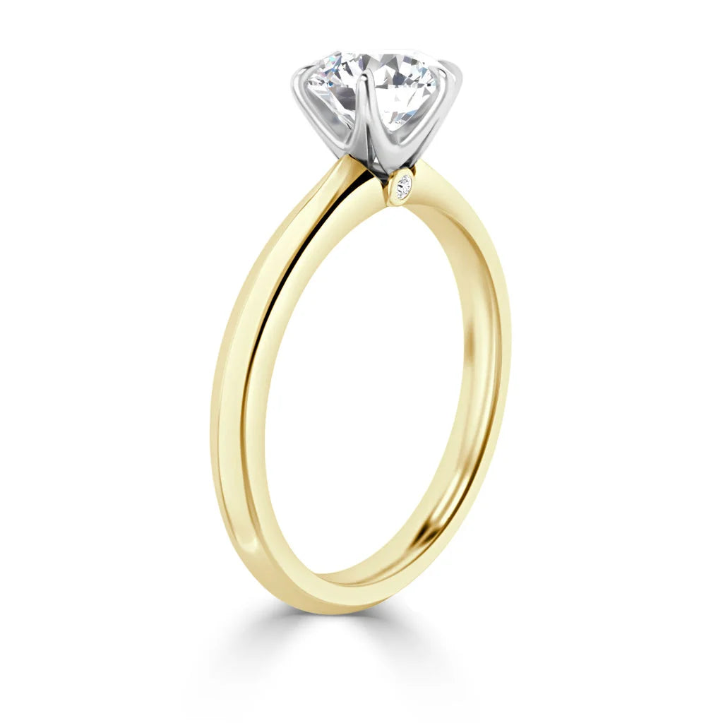 Jessica - Round Cut 18ct Yellow Gold Engagement Ring