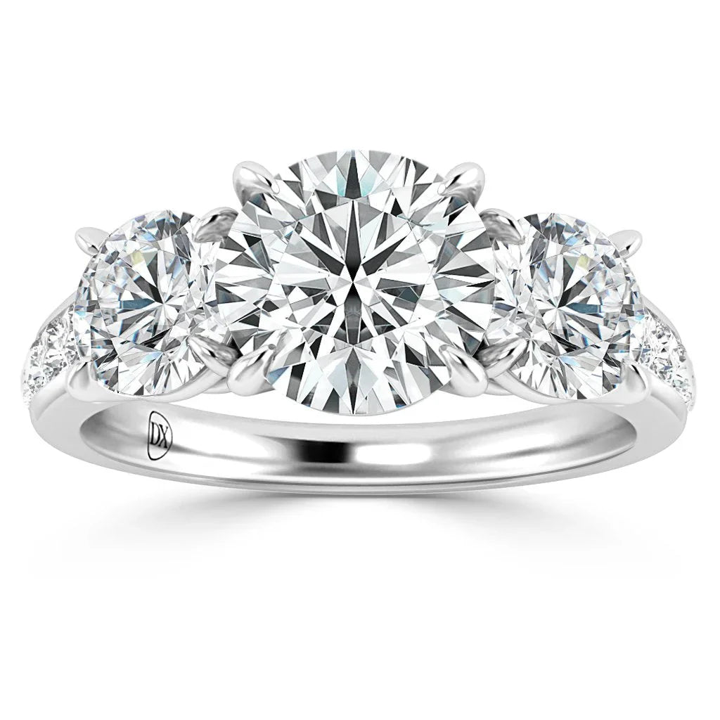 Charlotte - Round Cut Platinum Engagement Ring