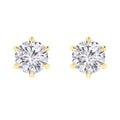 Layla - 18ct Round Cut Diamond Earrings 18ct Yellow Gold