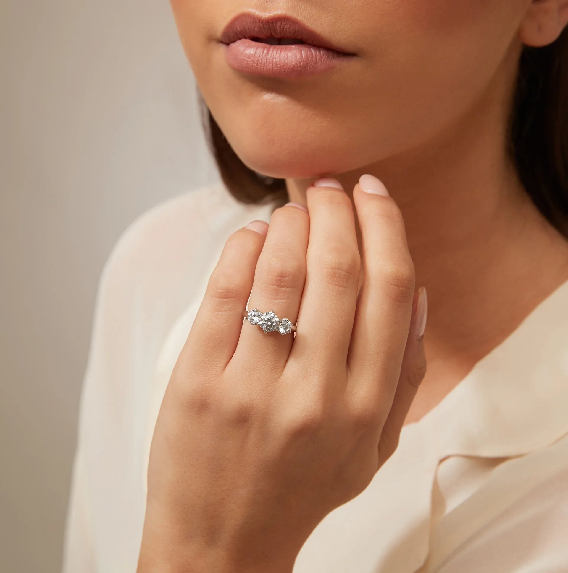 Rachael - Round Cut Platinum Engagement Ring