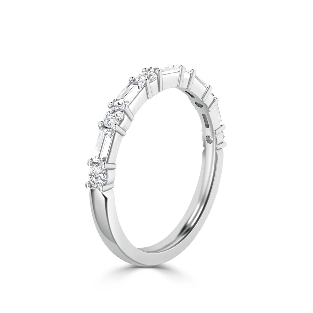Haleigh - 18ct White Gold Natural Diamond Wedding Ring