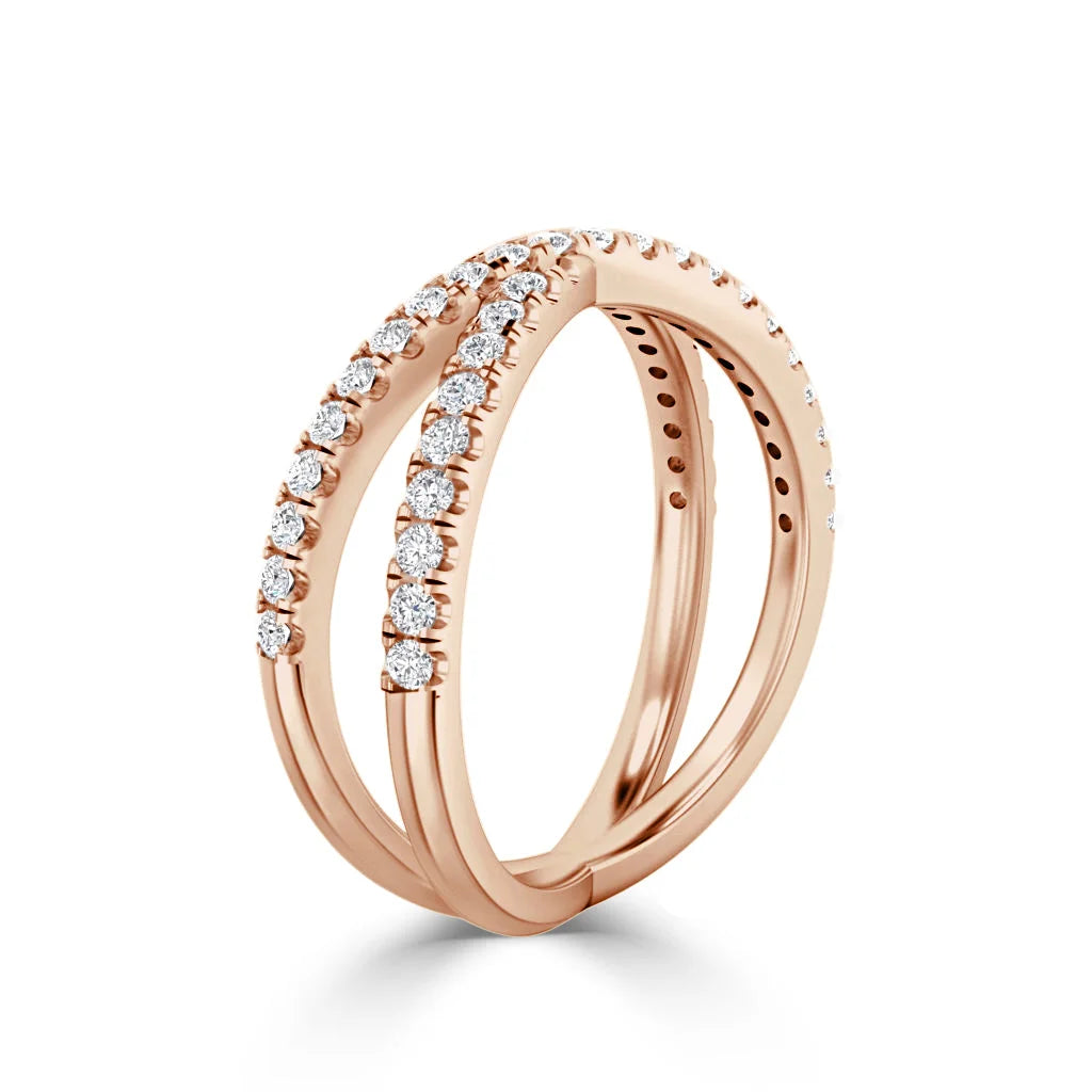 Harper - 18ct Rose Gold Natural Diamond Wedding Ring