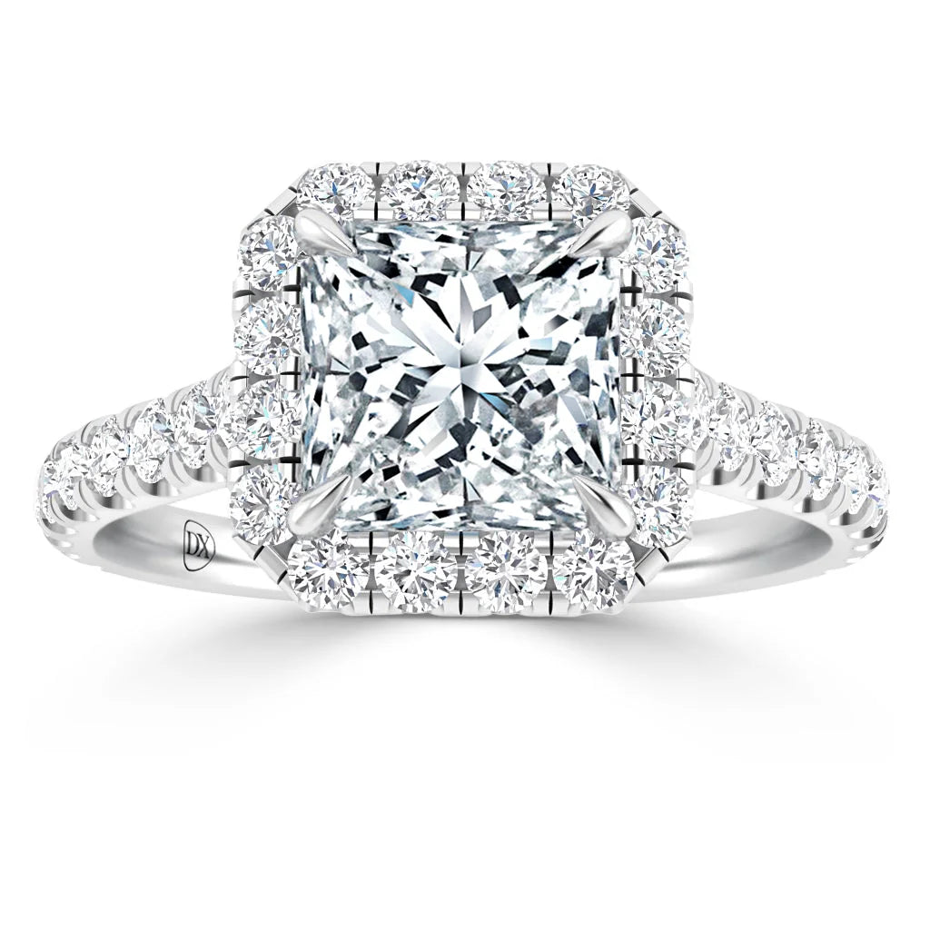 Jasmine - Radiant Cut 18ct White Gold Engagement Ring