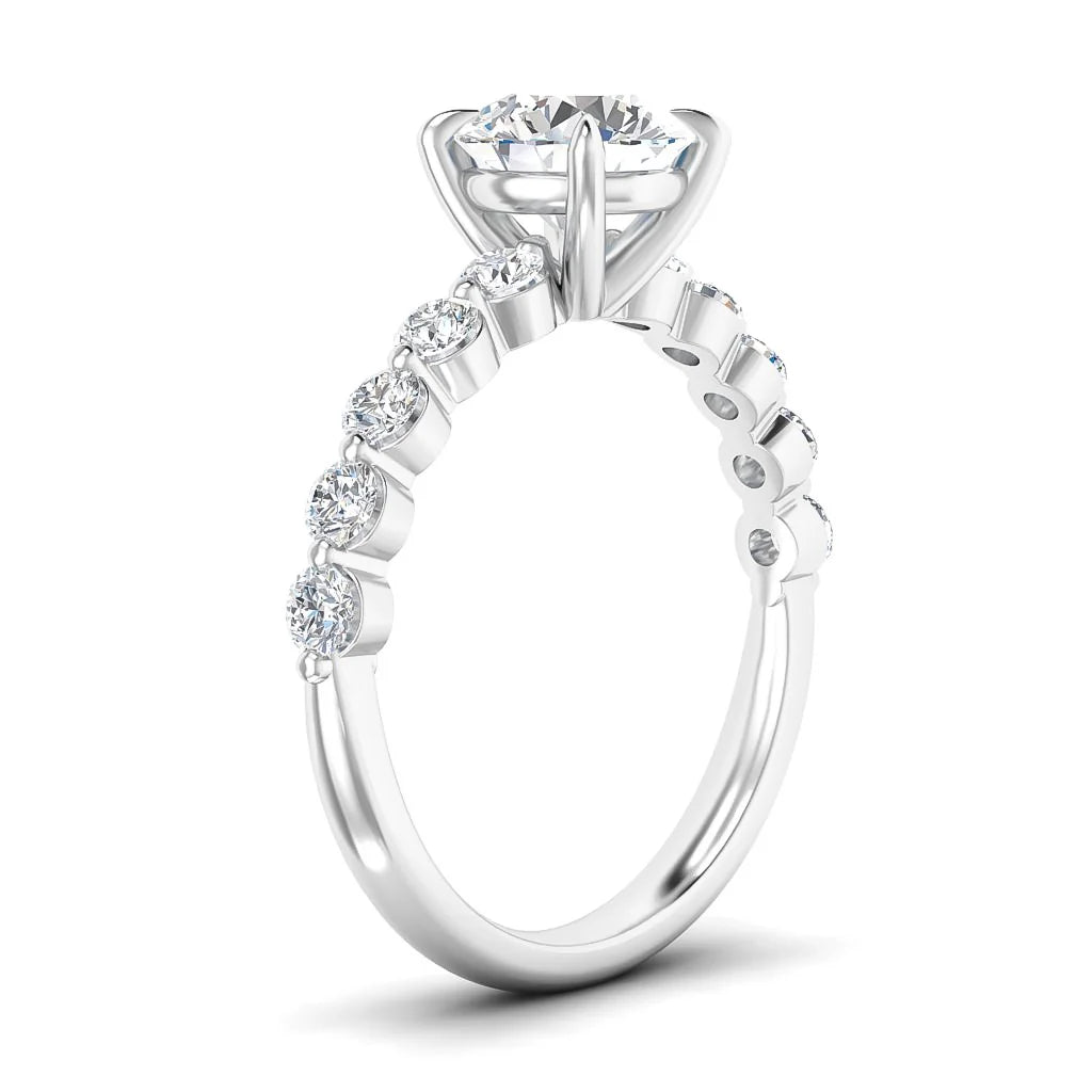 Margot - Round Cut 18ct White Gold Engagement Ring