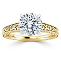 Grace - Round Cut 18ct Yellow Gold Engagement Ring