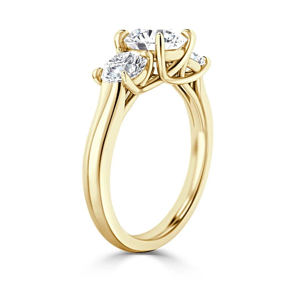 Zoe - Round Cut 18ct Yellow Gold Engagement Ring