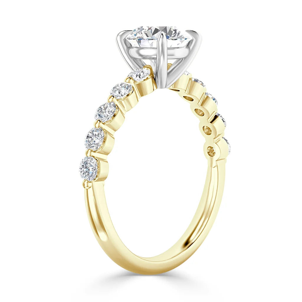 Margot - Round Cut 18ct Yellow Gold Engagement Ring